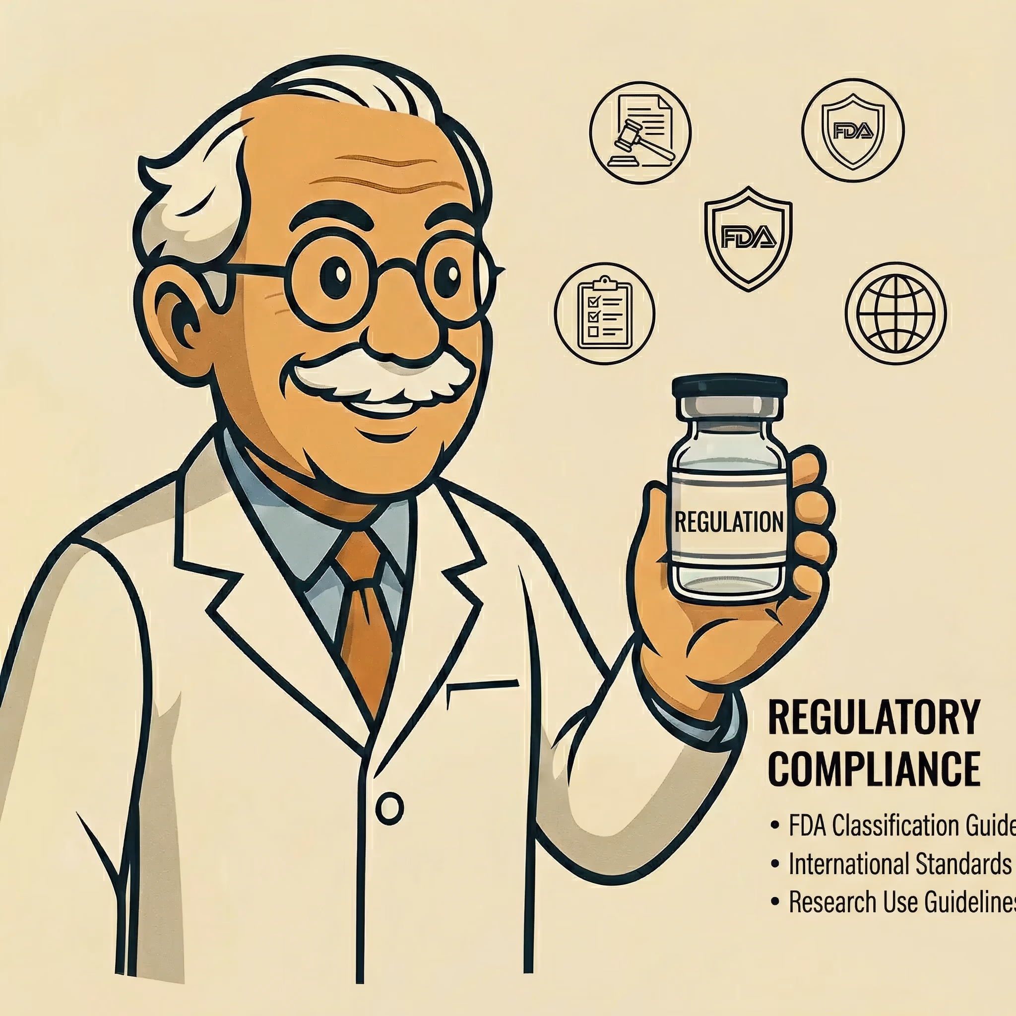 International Regulatory Differences: EU vs US Peptide Laws - peptide research illustration