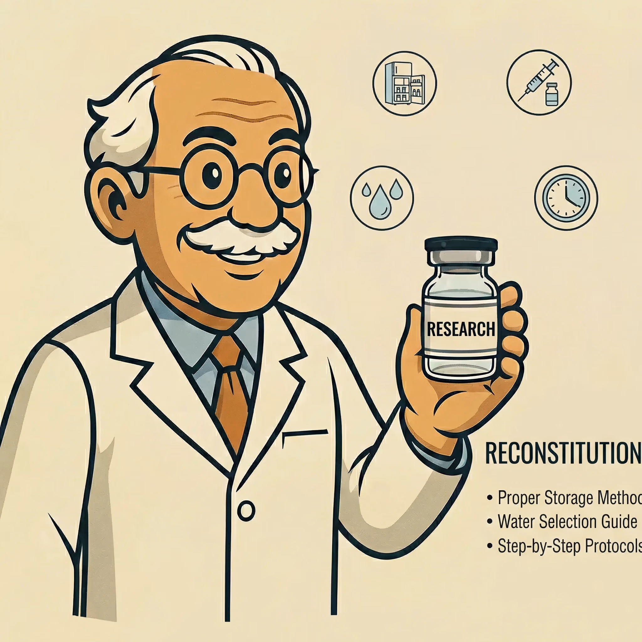 Reconstitution Best Practices - peptide research illustration